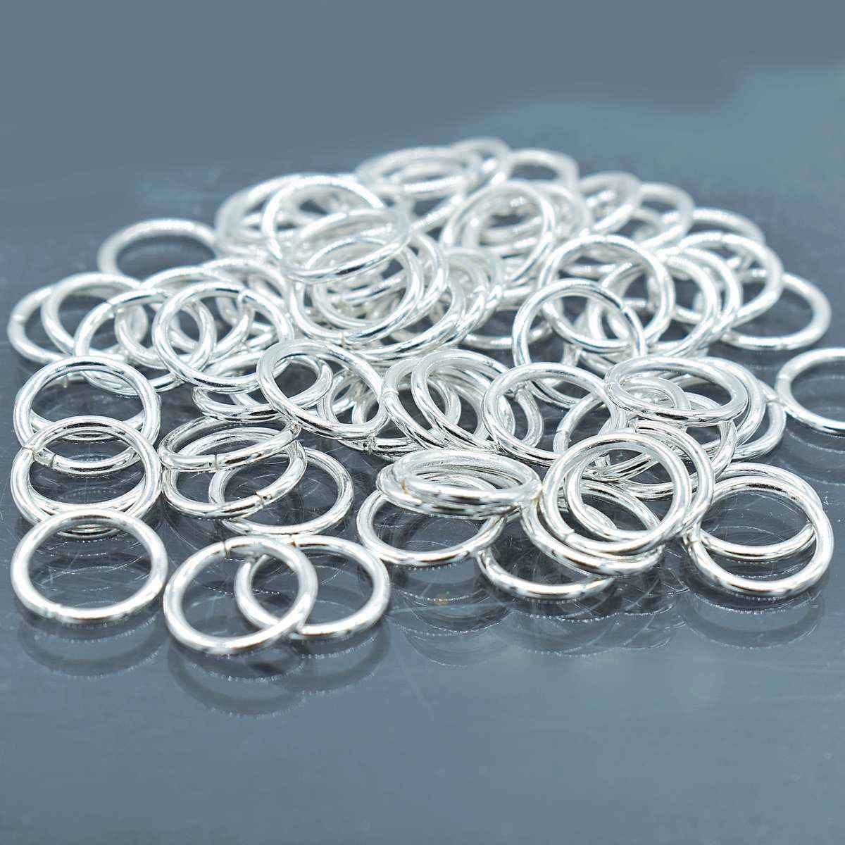 Jewellery Quilling Silver Jump Ring 10MM 20 Gram 70 Rings QJRSS01