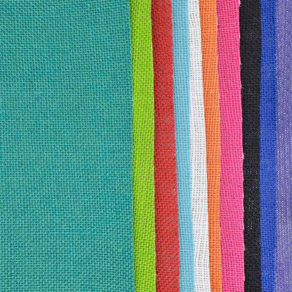 A4 Jute Sheet Mix Colour 10 Sheet AJSWL10C