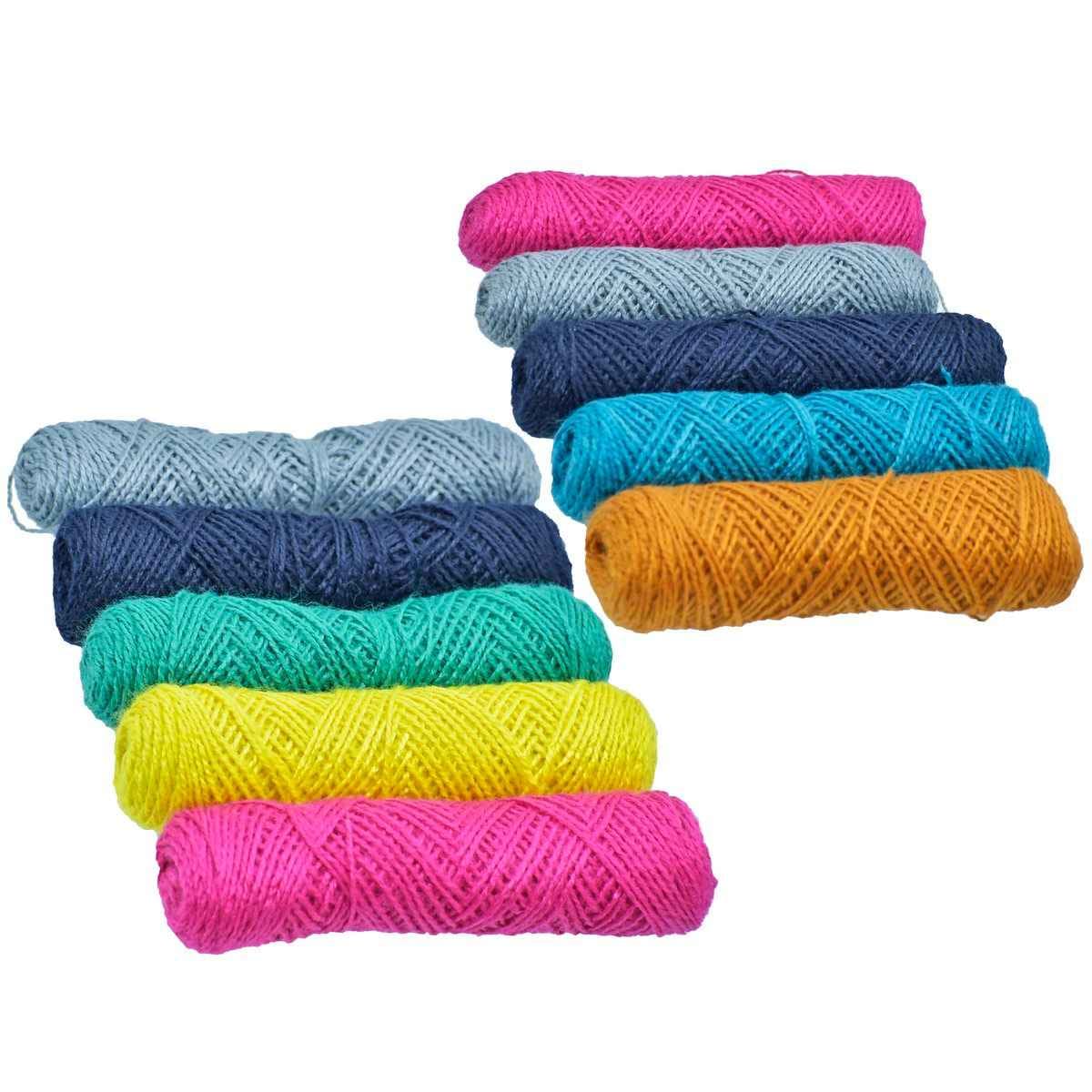 Craft Cotton Rope Multi Colour Thread 10 Pcs Set JCCR01