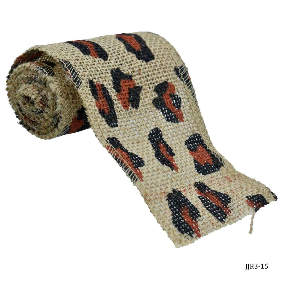 Jute Roll Jute Lace Printed Jute Colour 3 Inch 1 Meter JJR3-15