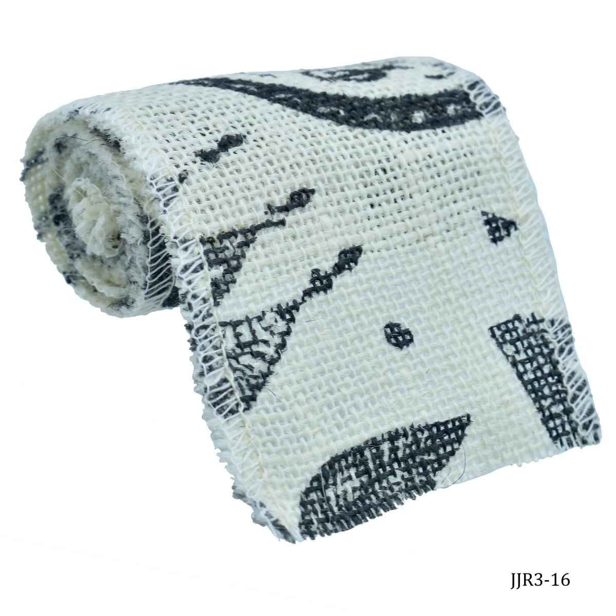 Jute Roll Jute Lace Printed Off White Colour 3 Inch 1 Meter JJR3-16