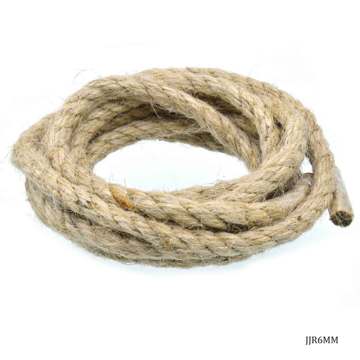 Natural Jute Rope 6MM Thick 2 Meter Long JJR6MM