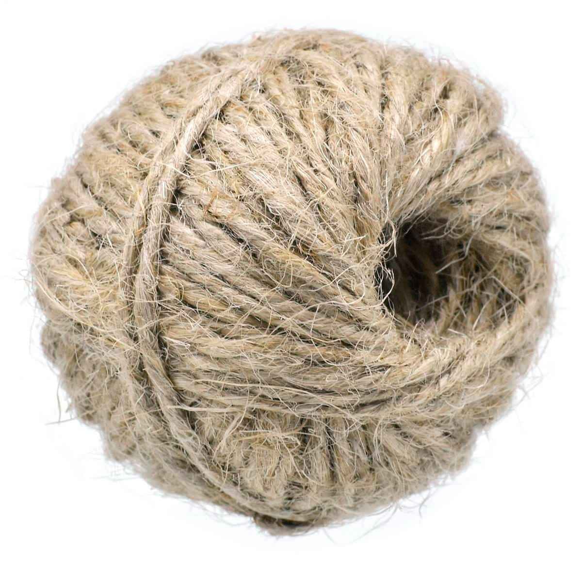 Jute Thread Natural 3 Ply 25 Grams Set of 16 Pcs 20 Meter Long Approx JT3P00