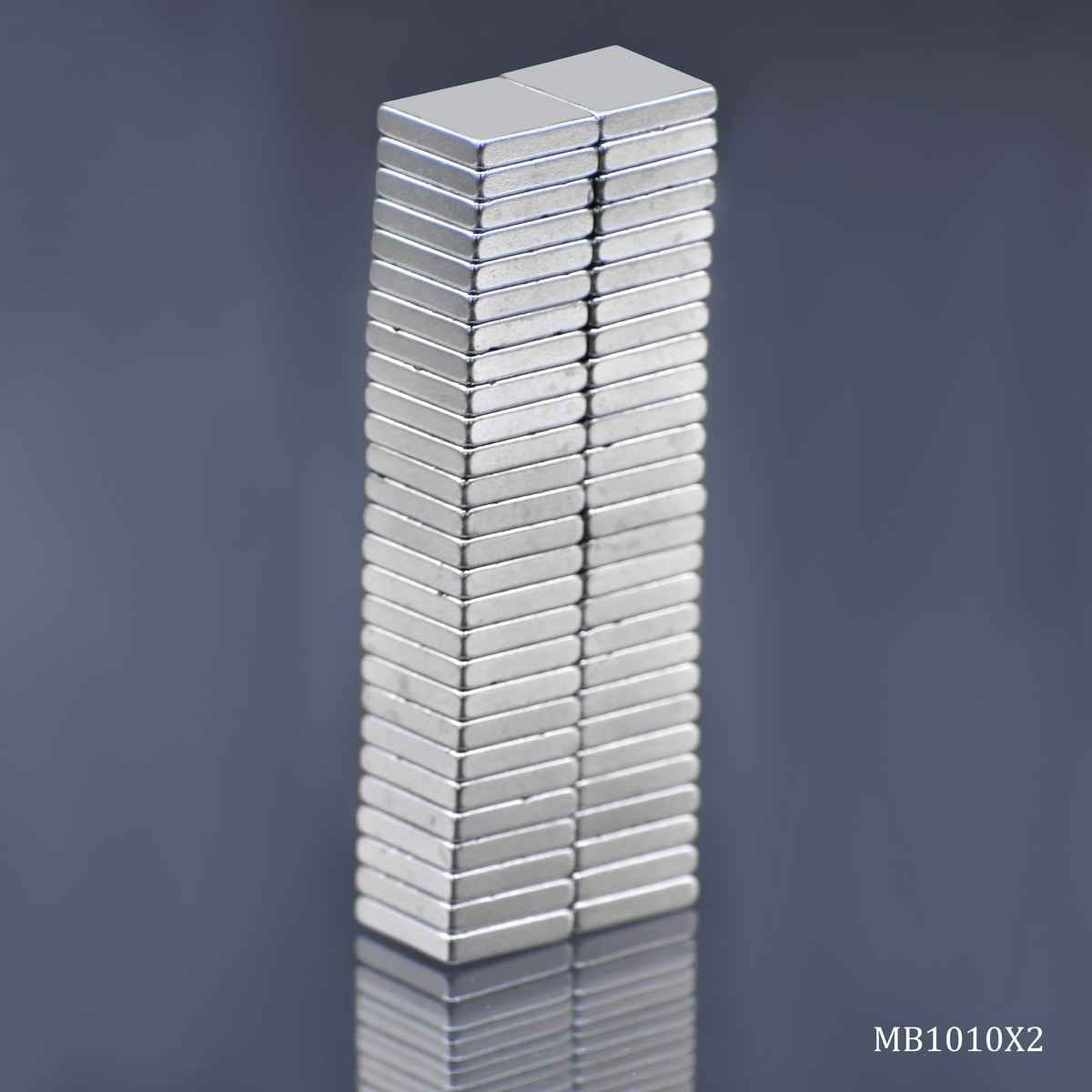 Square Magnets Button 10mm x 10mm x 2mm Thick, Pack of 10 pcs MB1010X2