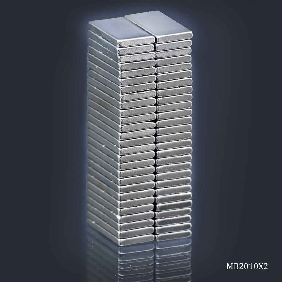 Rectangle Magnets Button 20mm x 10mm x 2mm Thick, Pack of 10 pcs MB2010X2