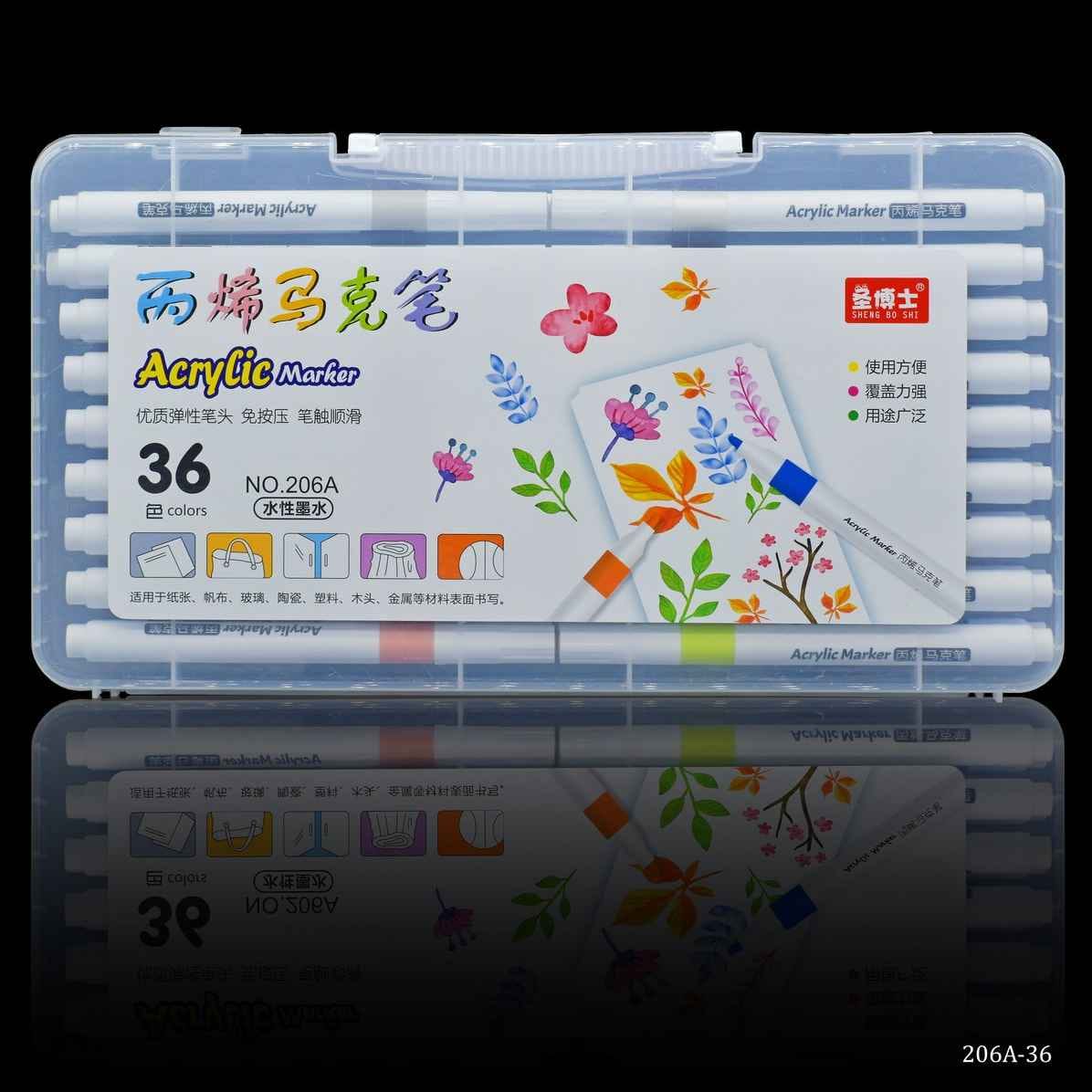 Acrylic Marker Double-Tip Markers 36 Colour 206A-36