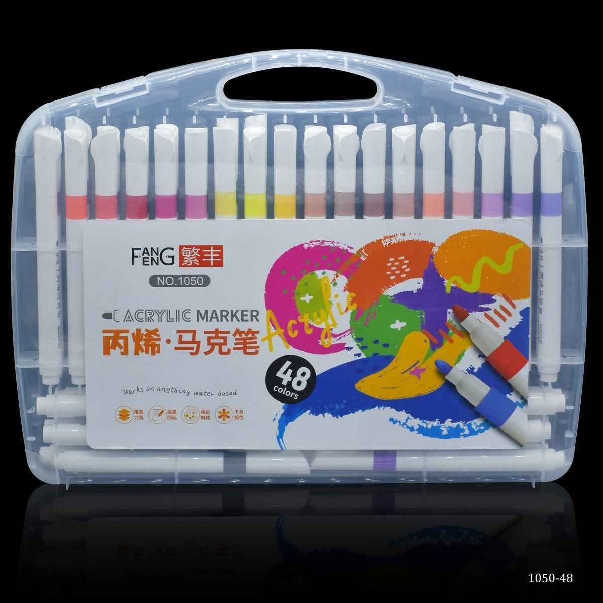 Acrylic Marker Marks On Anything Water Based 48 Colour 1050-48