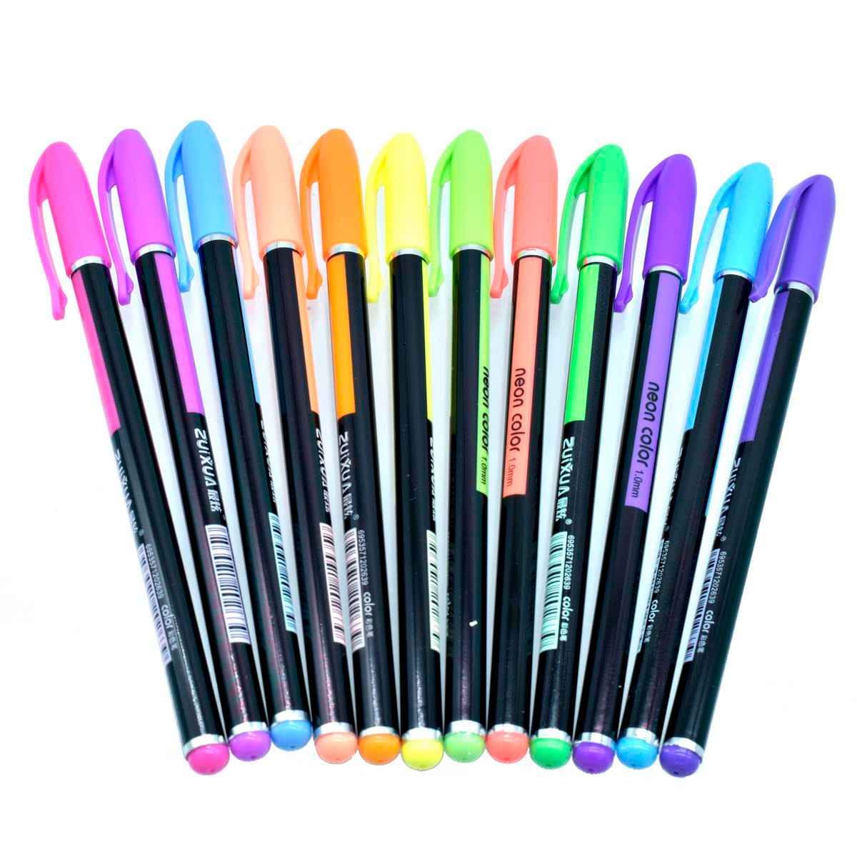 Glitter Pen Neon Color 1.0MM 24 Pcs Set HG6107-24