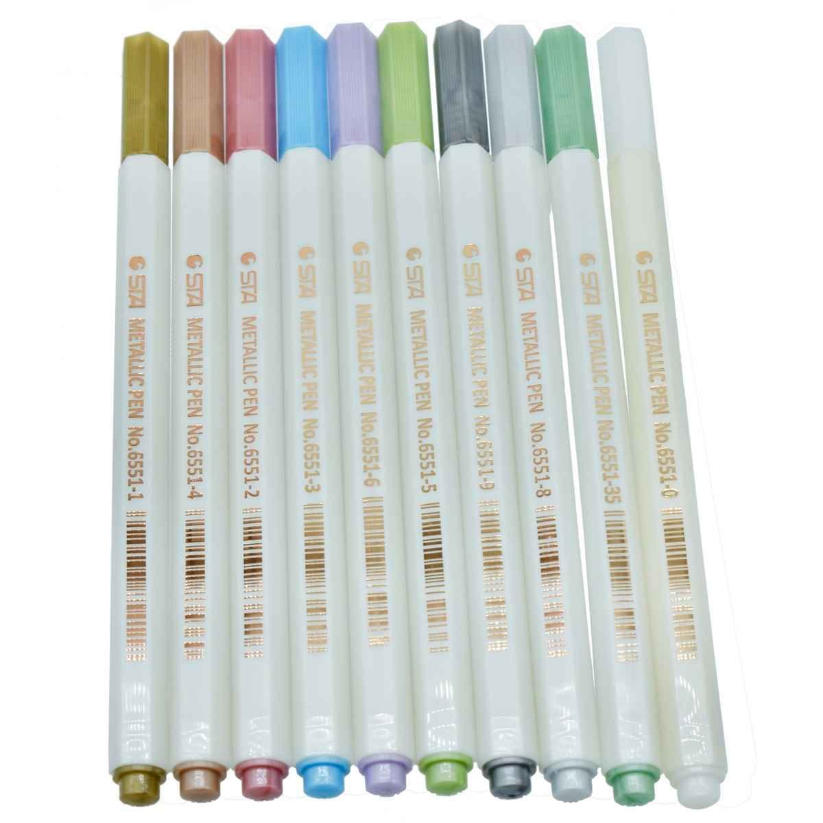 Metallic Color Pen 10 Pcs Set 6551-10P