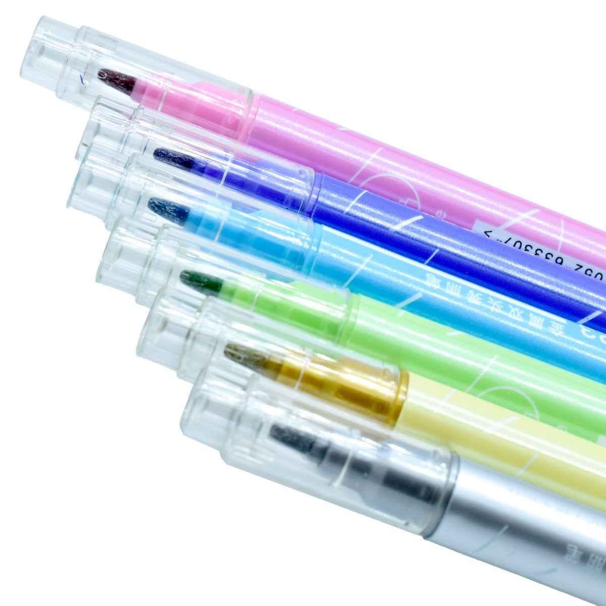 Metallic Line Painter Metal Ink Dual Tipped 6 Colour Nib Size: 2 mm S323-6