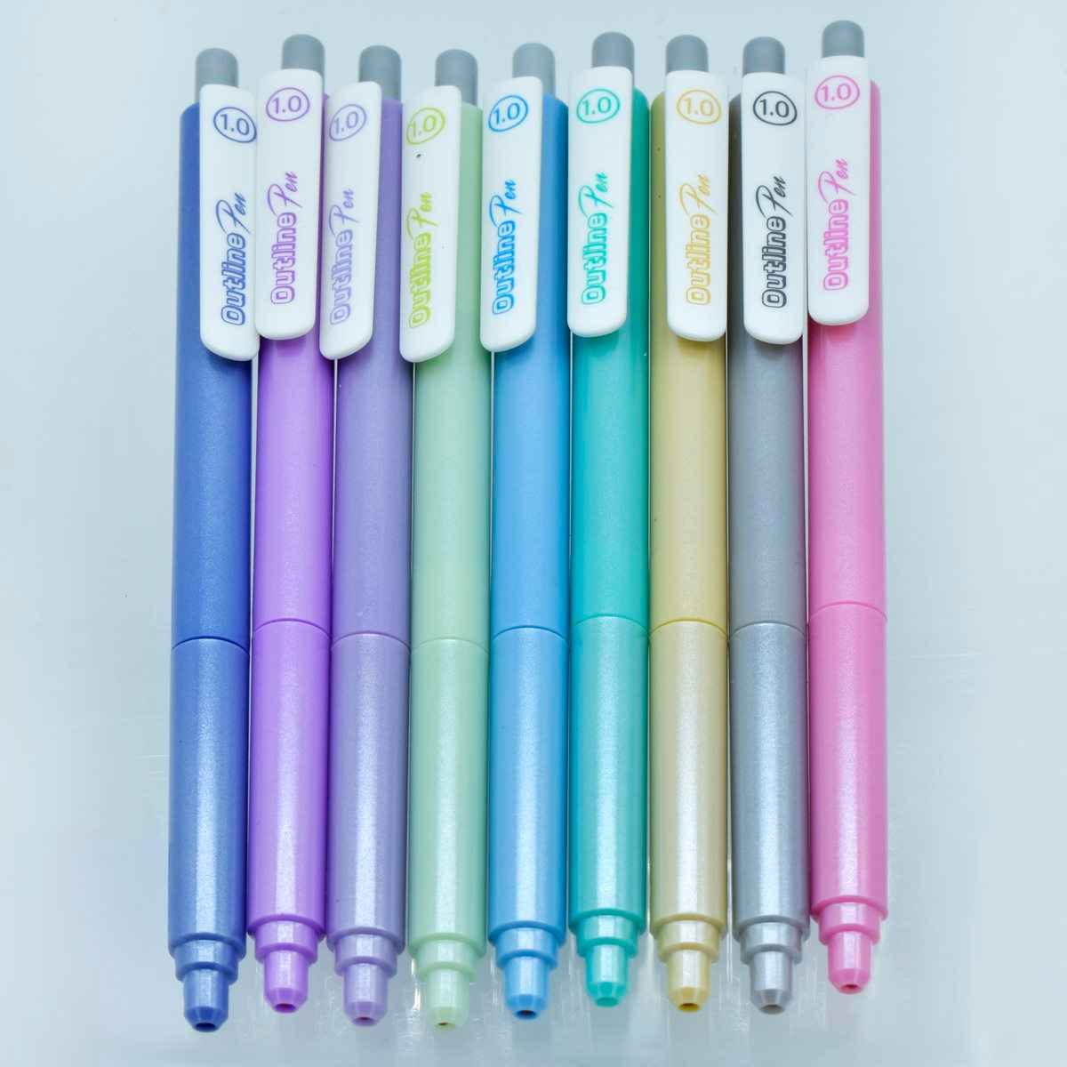 Shands Outline Marker Pen 9 Colour Set Nib Size: 1mm S633-9