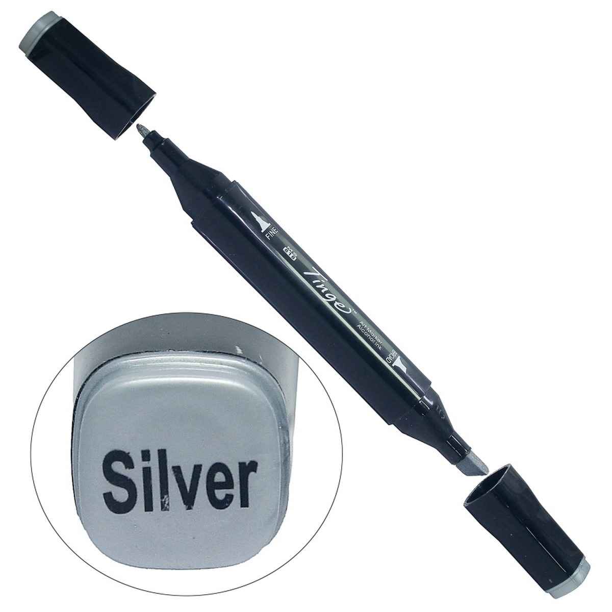 Silver Touch Marker 2in1 Metallic MS818SR
