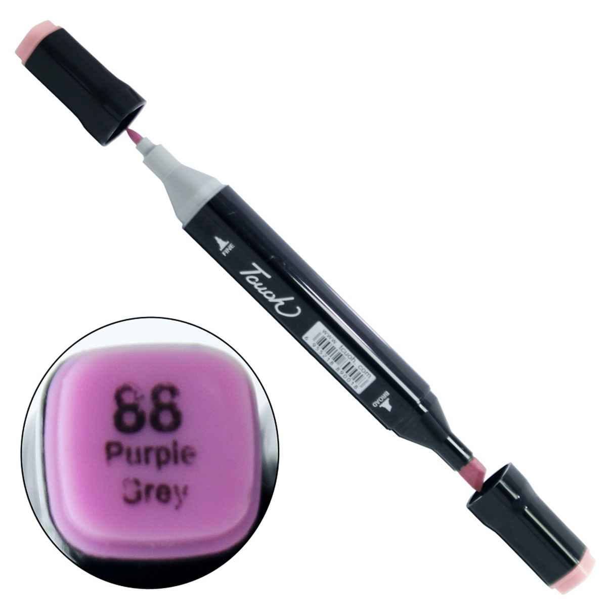 Purple Grey Touch Marker 2in1 Pen TM-88