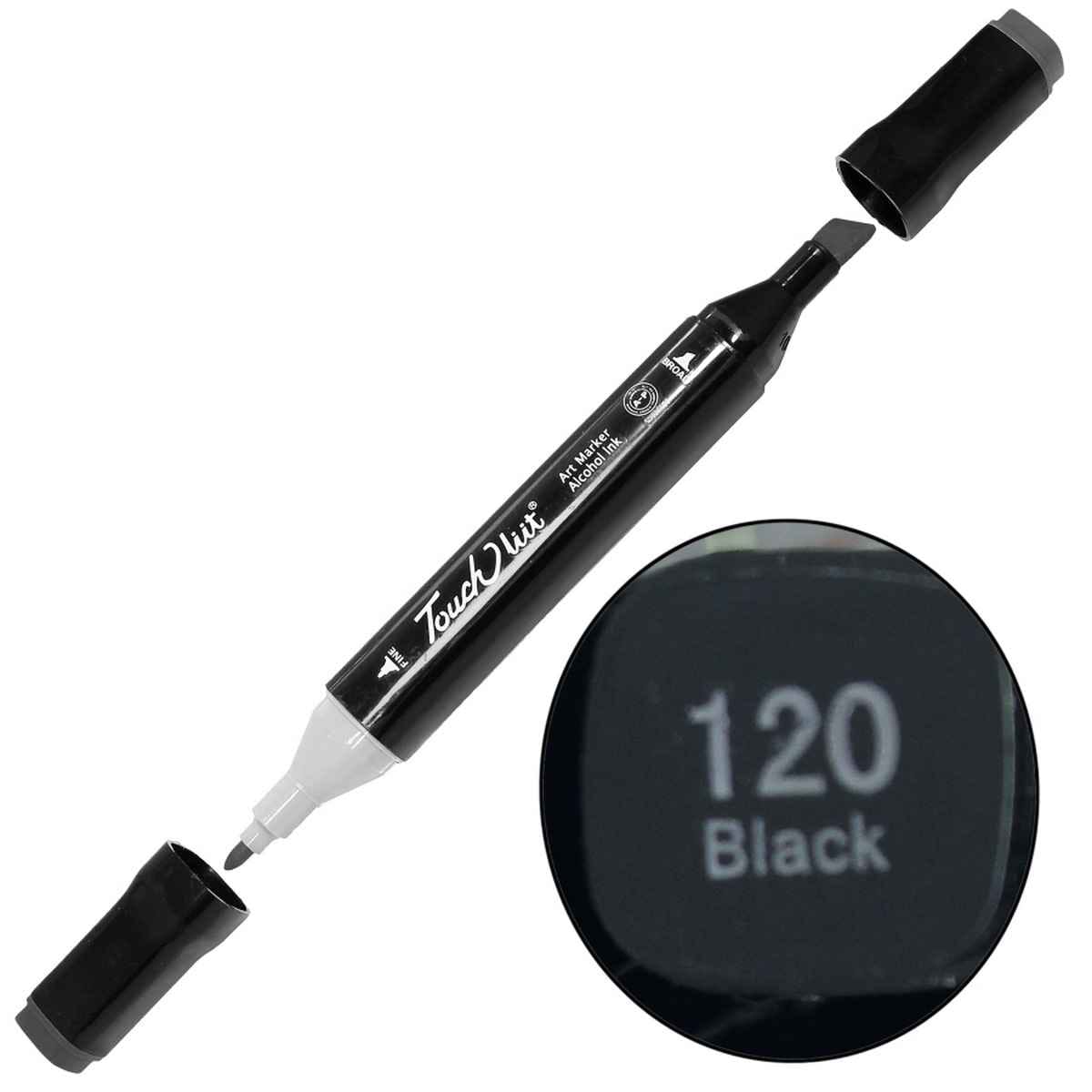 Black Touch Marker 2in1 Pen 120 TM-120