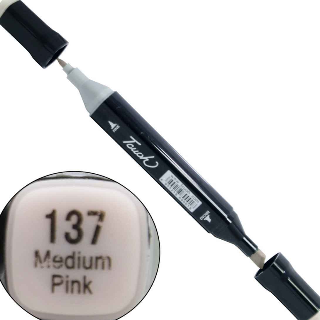 Medium Pink Touch Marker 2in1 Pen 1 Piece TM-137