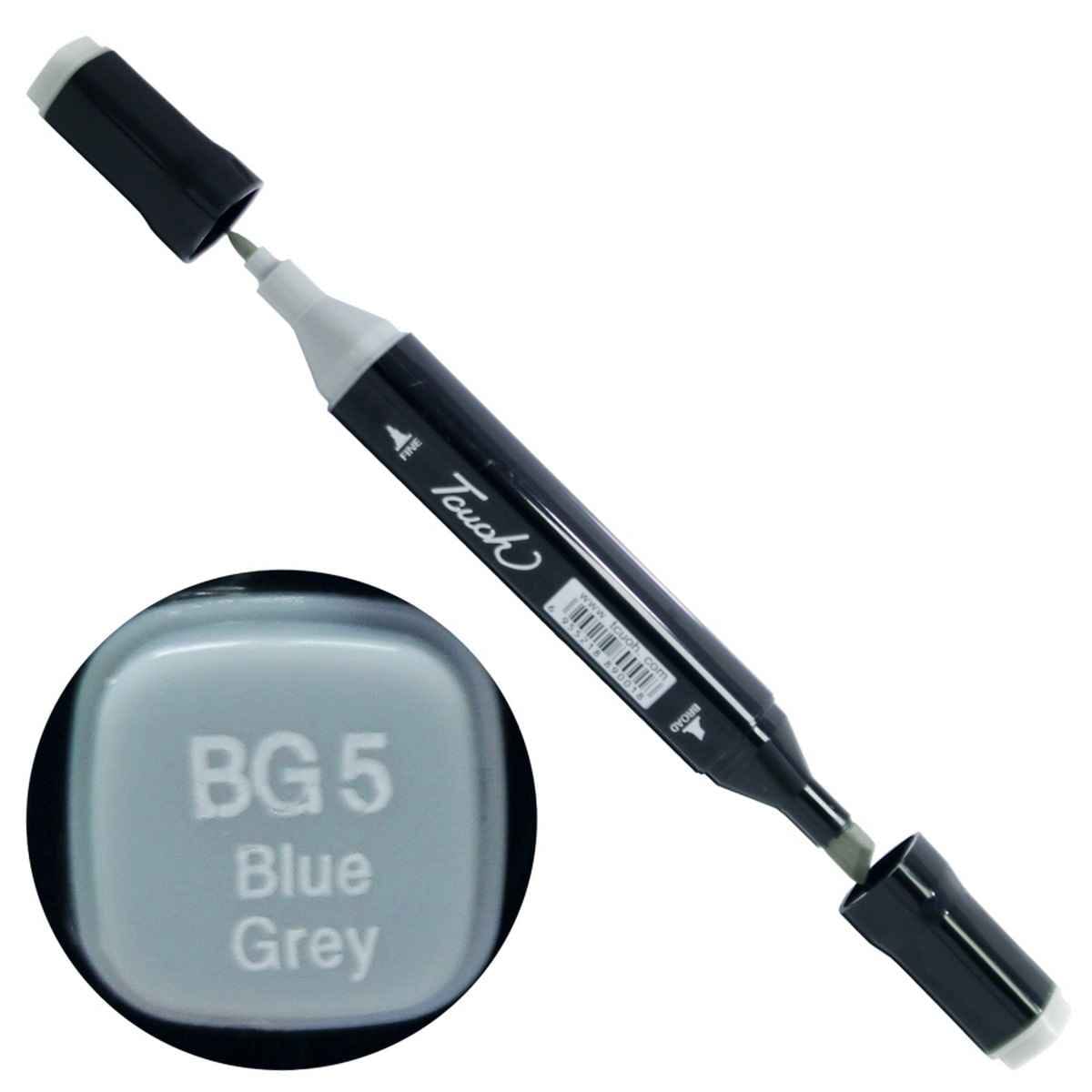 Blue Grey Touch Marker 2in1 Pen 1 Piece TMBG5
