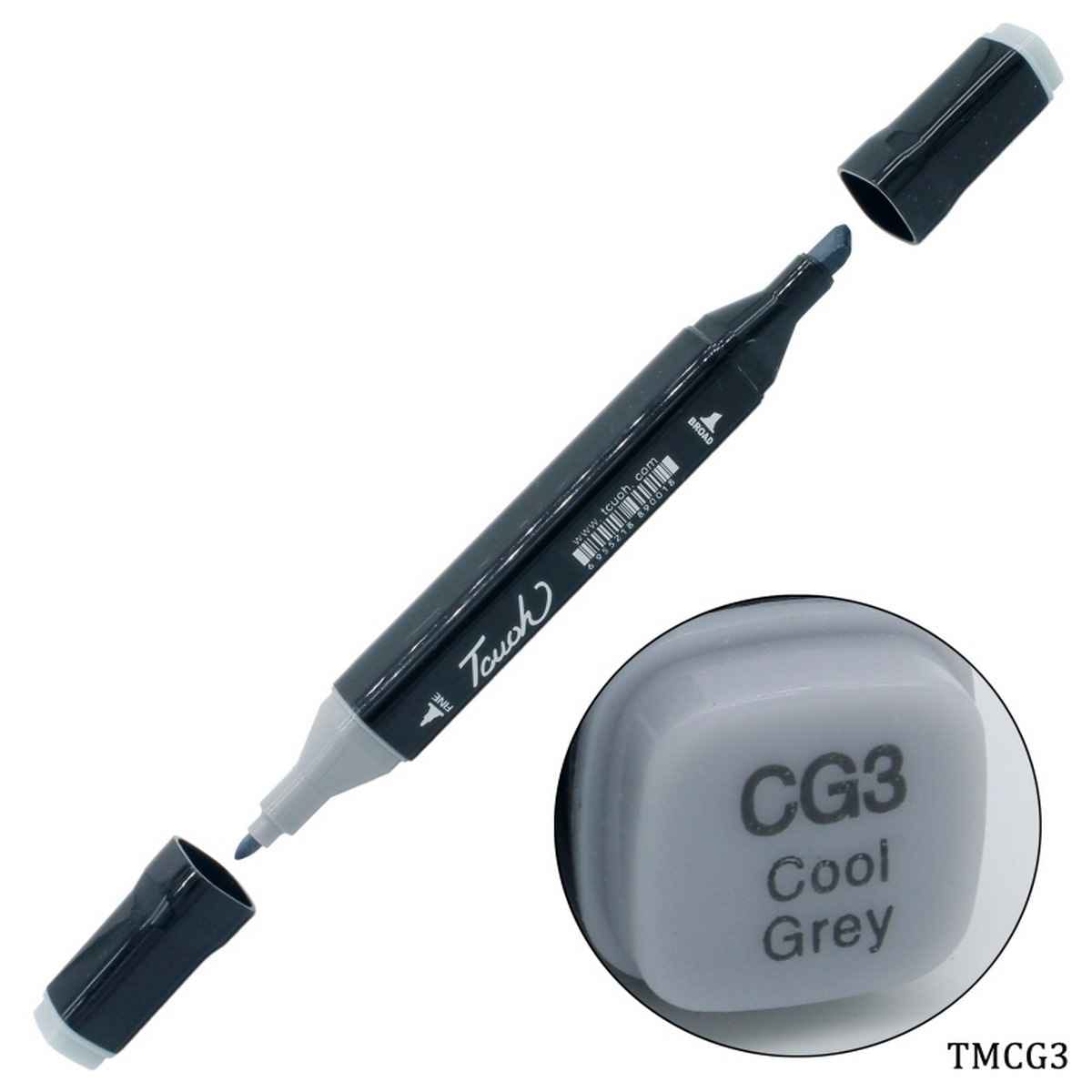 Cool Grey Touch Marker 2in1 Pen 1 Piece CG3 TM-CG3