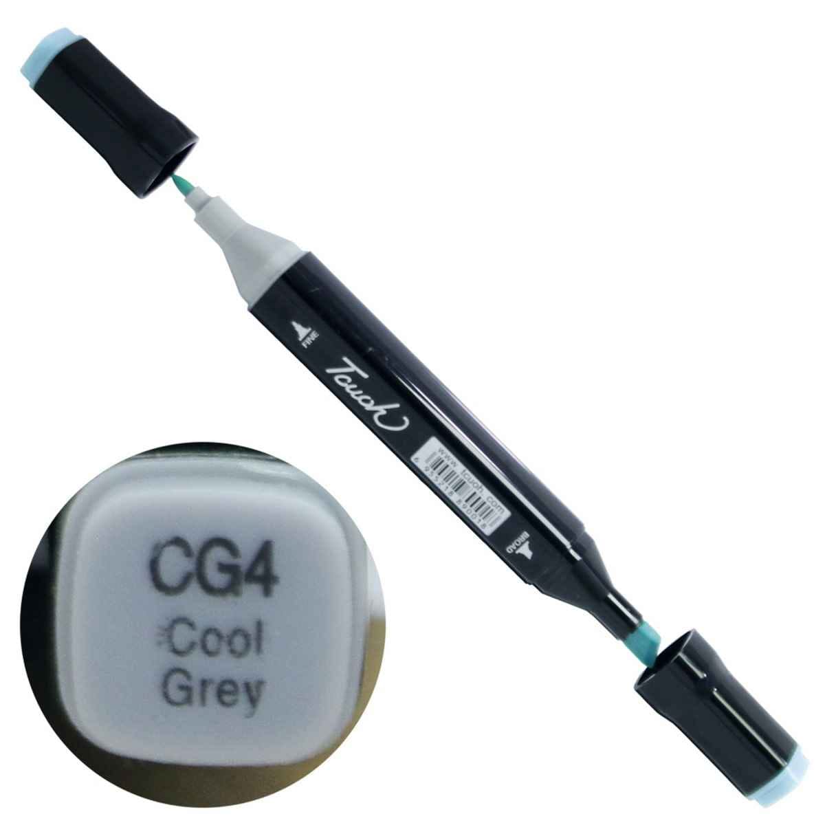 Cool Grey Touch Marker 2in1 Pen 1 Piece CG4 TM-CG4