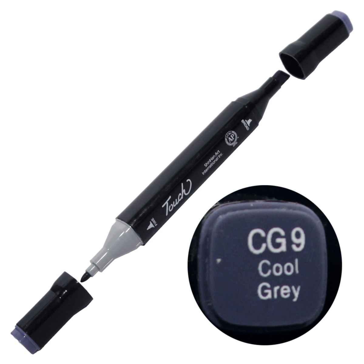 Cool Grey Touch Marker 2in1 Pen 1 Piece CG9 TM-CG9