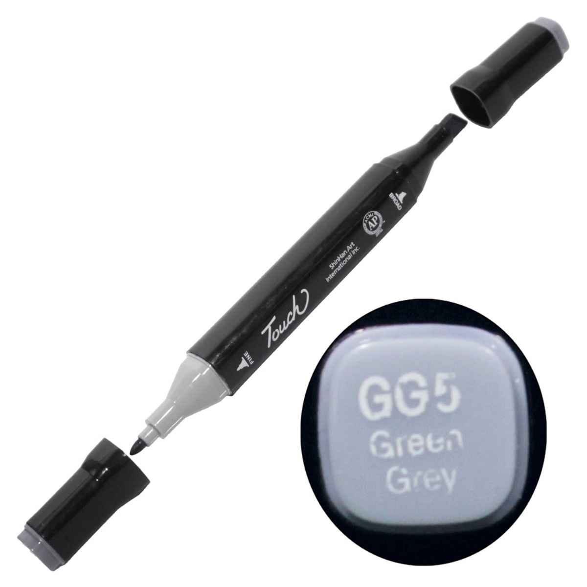 Green Grey Touch Marker 2in1 Pen 1 Piece GG5 TM-GG5