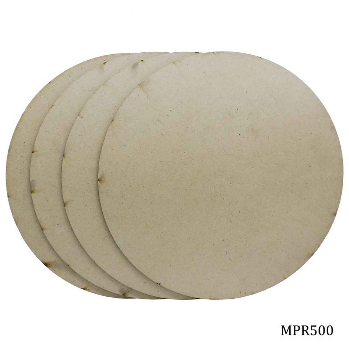 Round MDF Plate 5X5 Inches 4MM Thick 4 Pieces MPR500