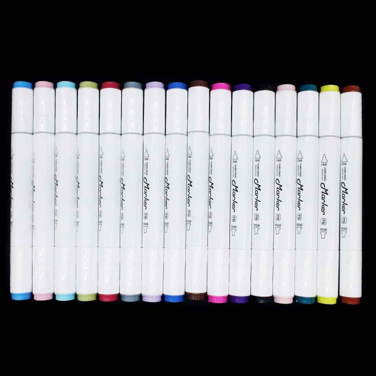 Dual Tipped Touch Marker 2in1 Pen Set With Box 18pcs Set 2588-18