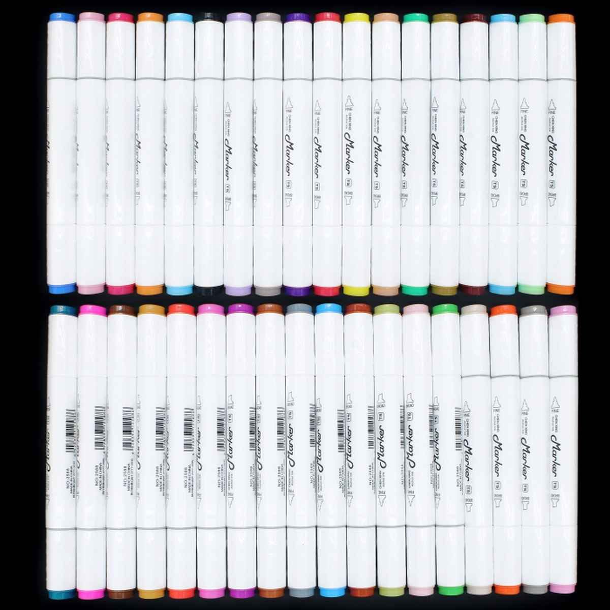 Dual Tipped Touch Marker Pen 2in1 Set With Box 36pcs 2588-36