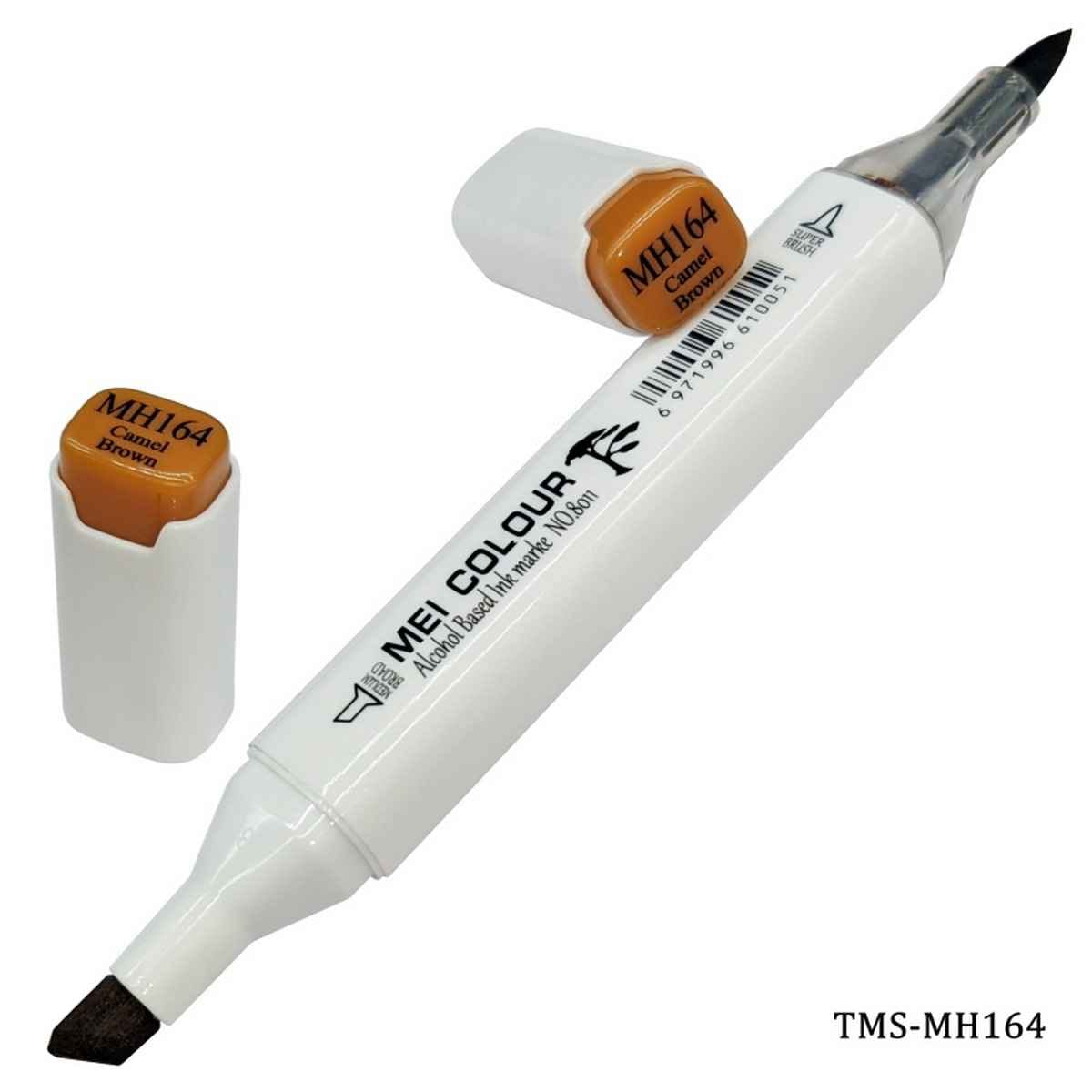 Dual Tipped Camel Brown Touch Marker Soft Pen 2in1 TMS-MH164