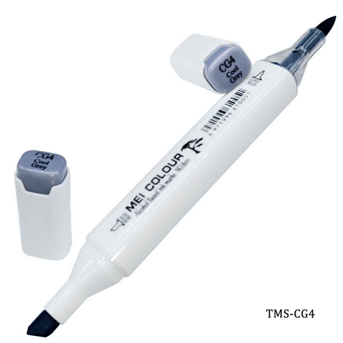 Dual Tipped Cool Grey Touch Marker Soft Pen 2in1 TMS-CG4