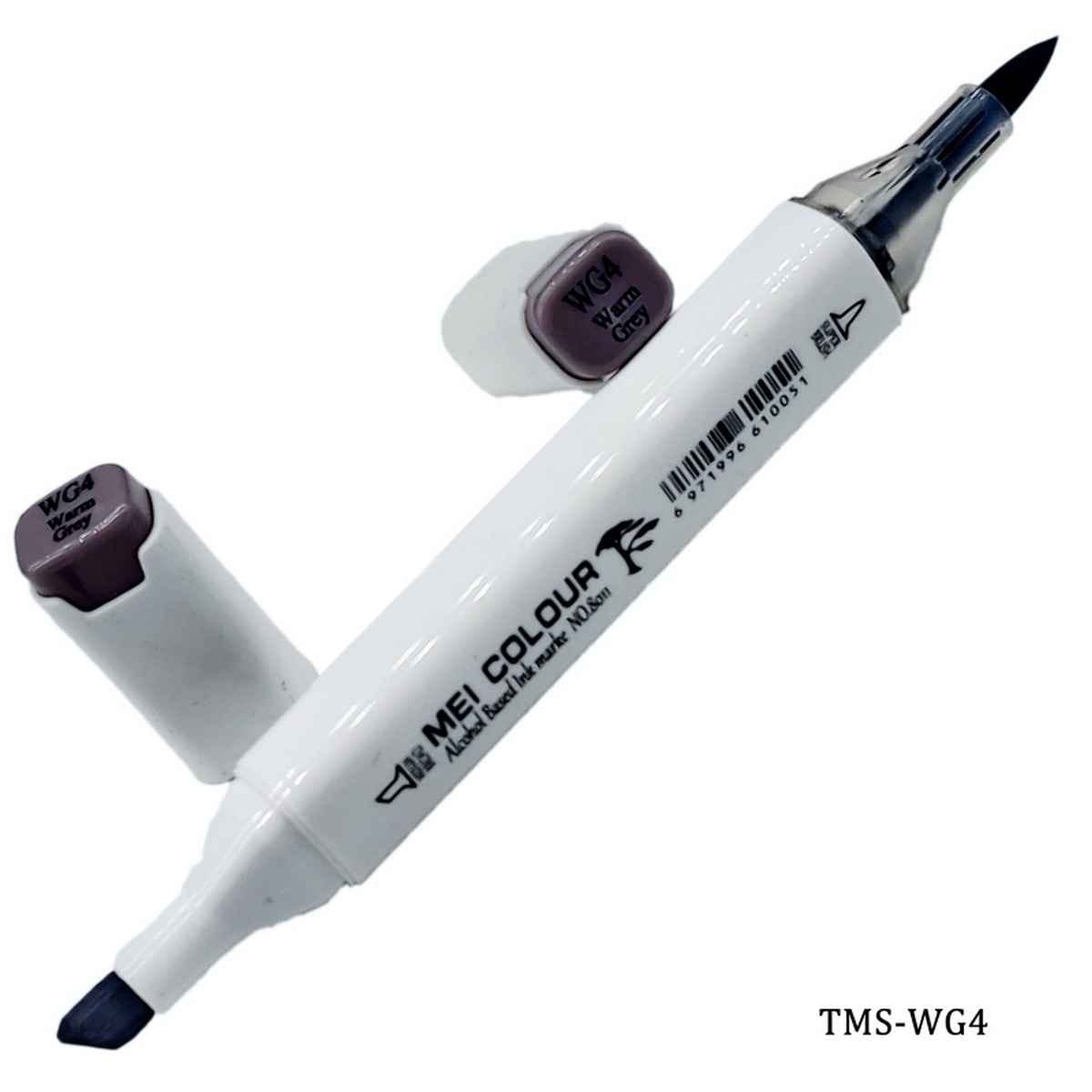 Dual Tipped Warm Grey Touch Marker Soft Pen 2in1 TMS-WG4