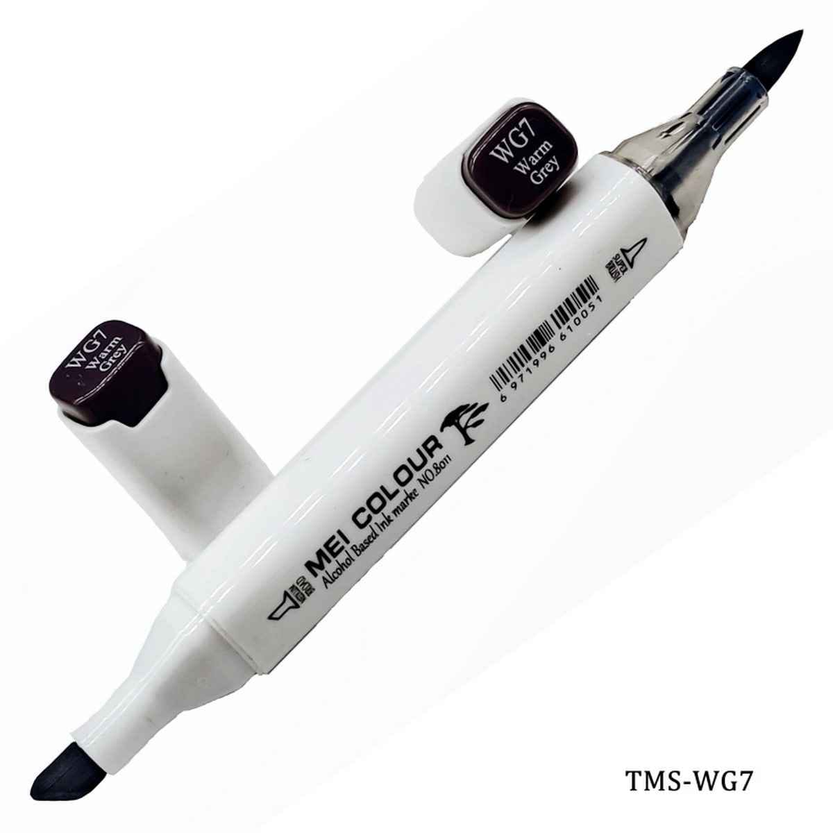 Dual Tipped Warm Grey Touch Marker Soft 2in1 Pen TMS-WG7