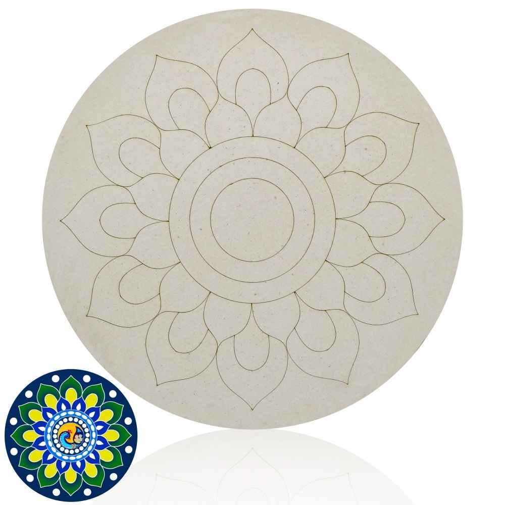 MDF Round Lippen Art Lined Cut Out Sheet 4mm 10 Inch MC4139