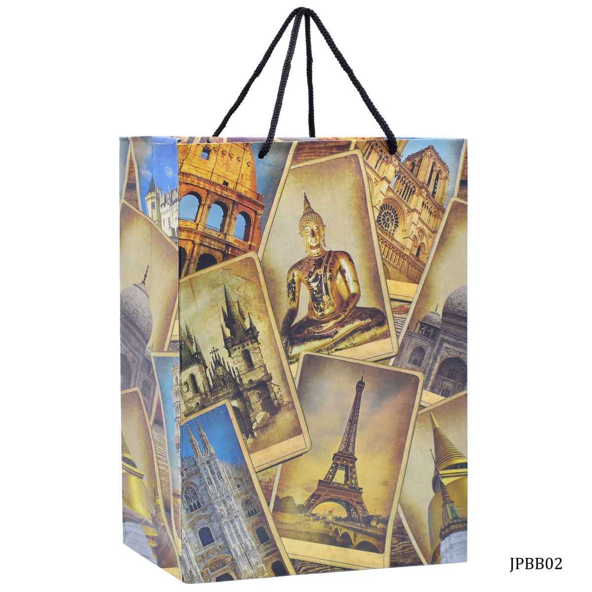 Eco Friendly Paper Bag Big B4 14.3X 10.1 Inches Vintage College Cards JPBB02