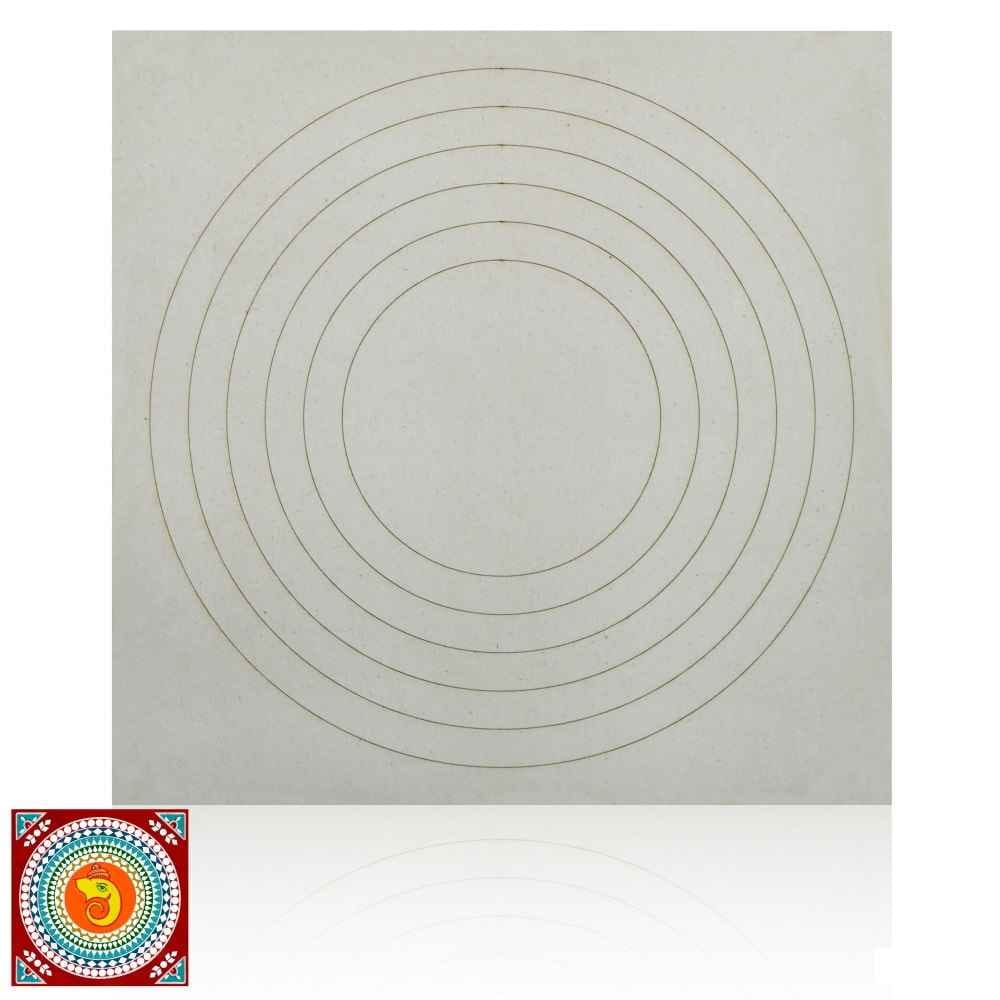 MDF Square Lippen Art Lined Cut Out Sheet 4mm 10 Inch MCS400