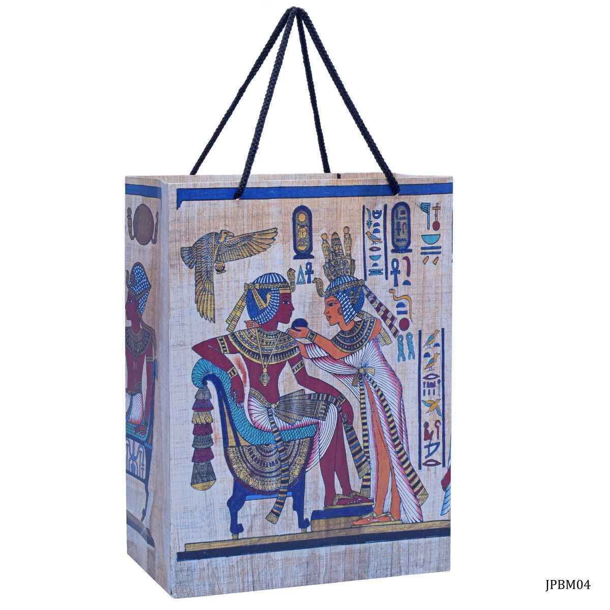 Eco Friendly Paper Bag Medium A4 12.4X8.5 Inches Egyptian painting JPBM04