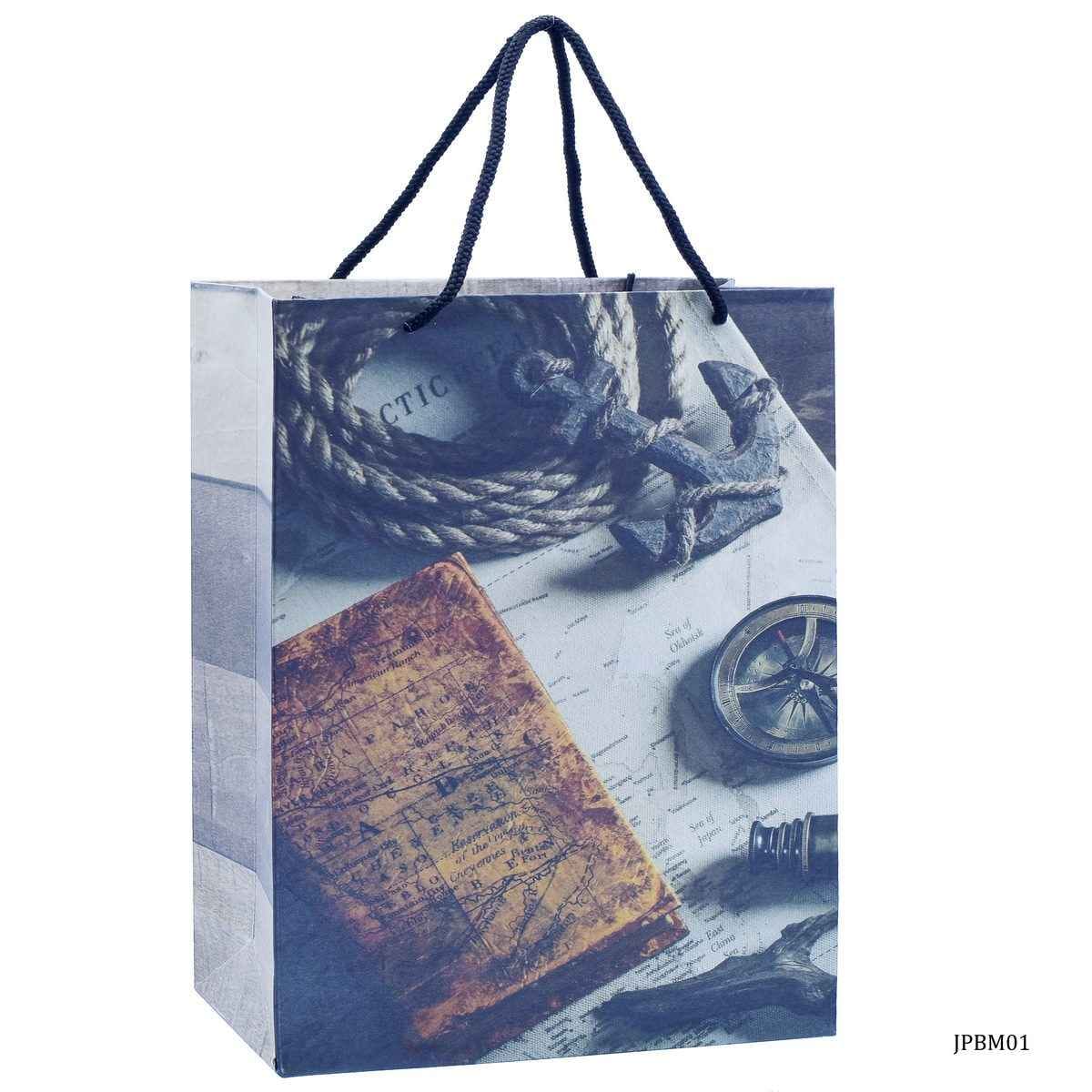 Eco Friendly Paper Bag Medium A4 12.4X8.5 Inches Nautical Instruments JPBM01