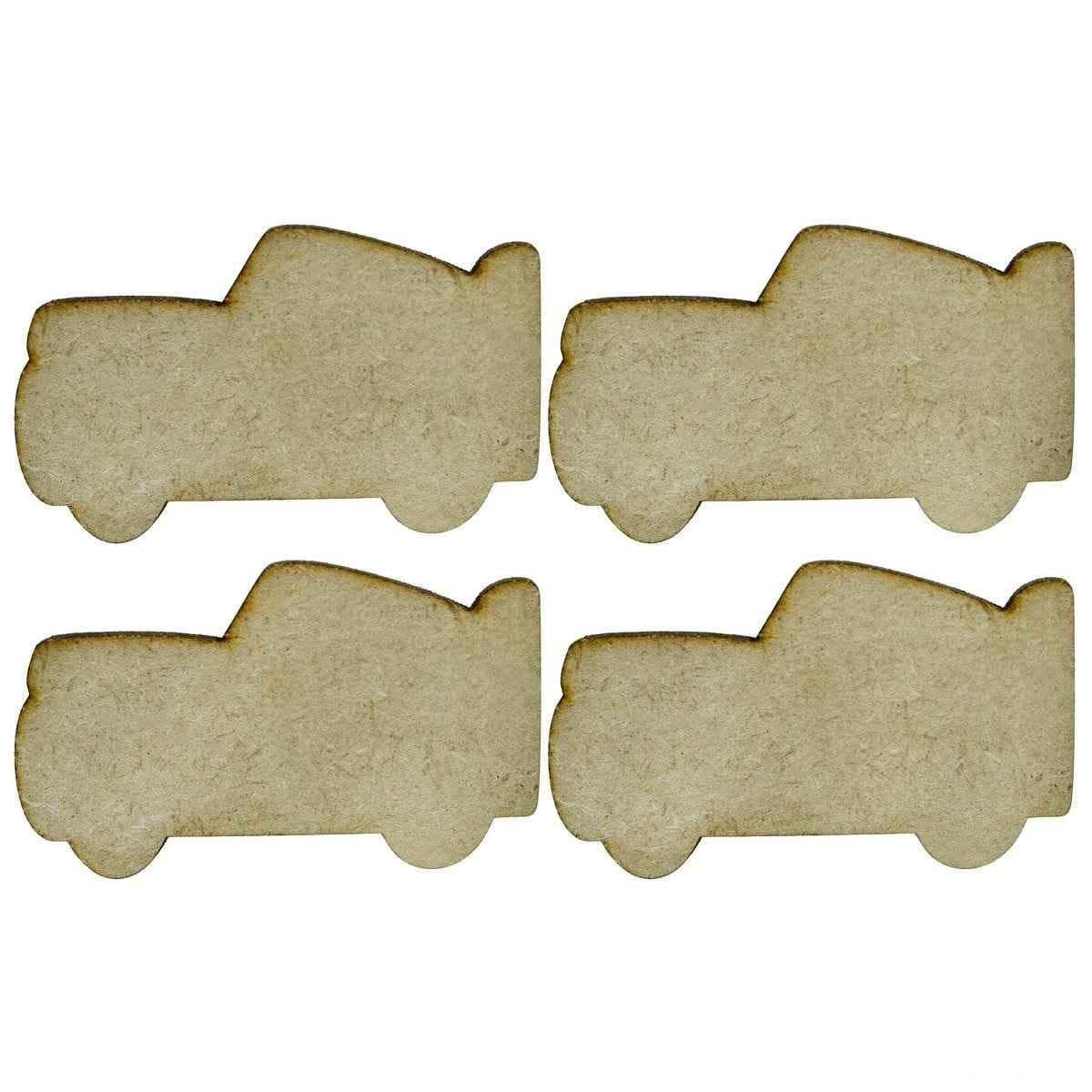 MDF Car DIY Plate 2 Inch 4 Pcs Set MDP209