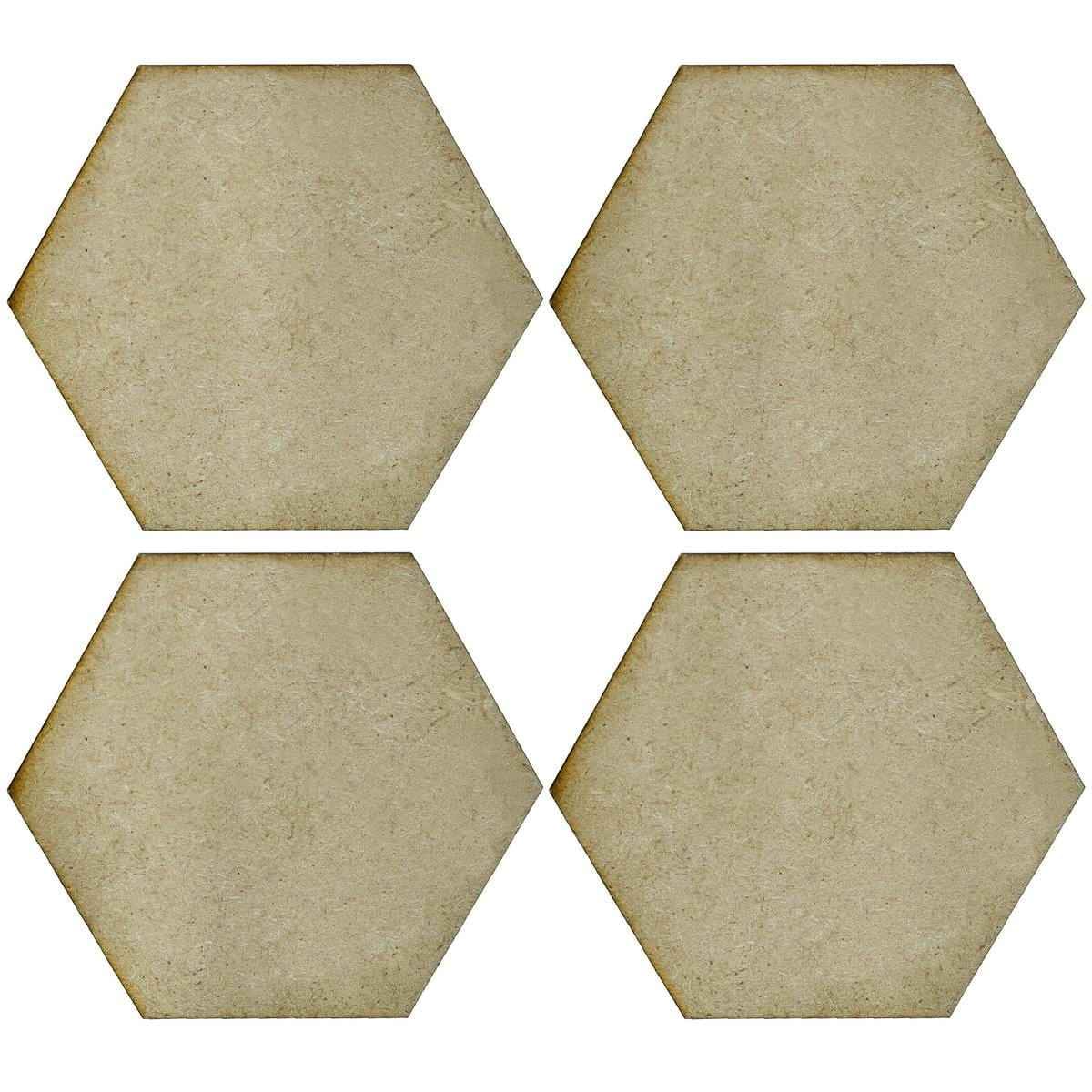 MDF Hexagoan DIY Plate 2 Inch 4 Pcs Set MDP208