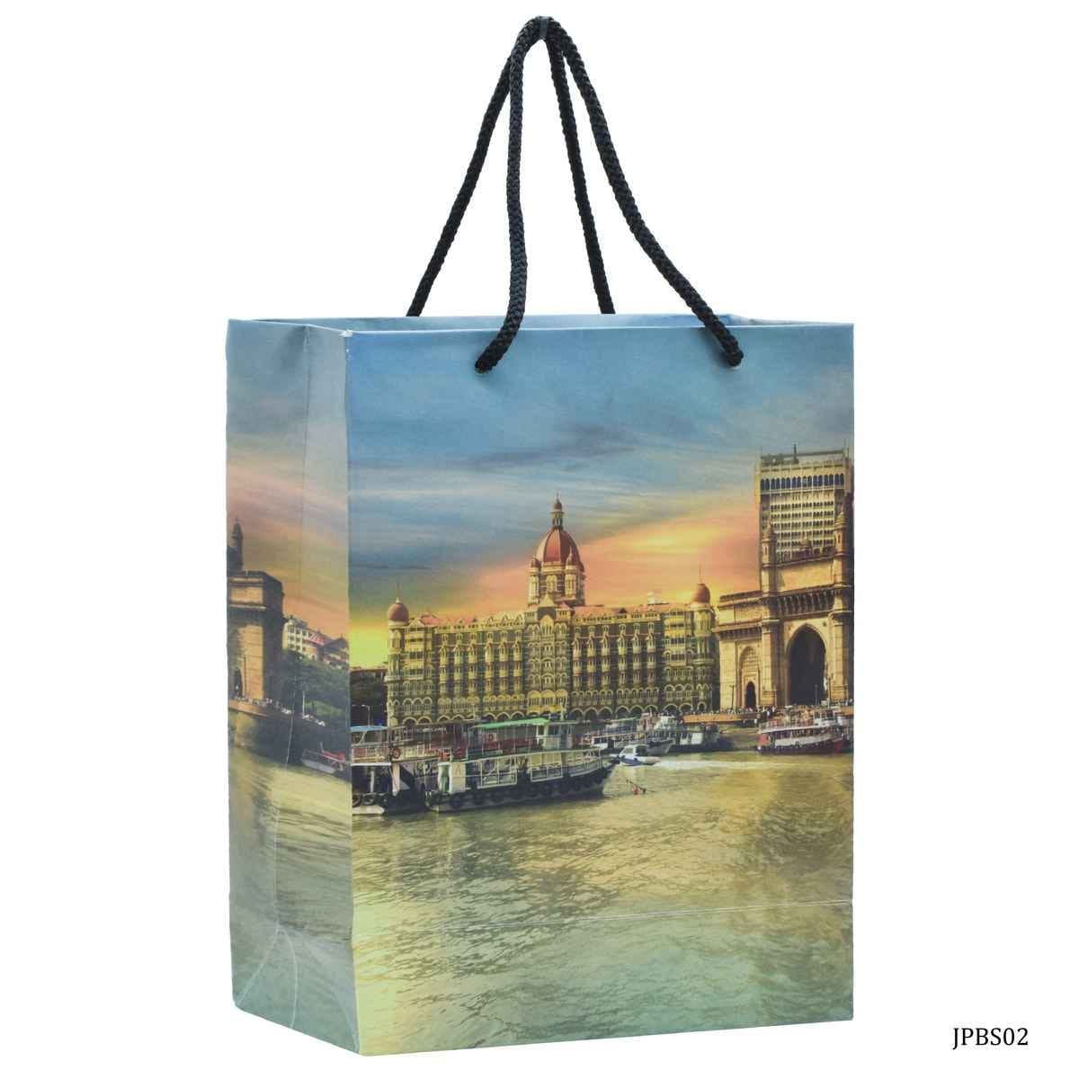 Eco Friendly Paper Bag Small Size A5 9.6X7.5 Inch Gateway of India JPBS02