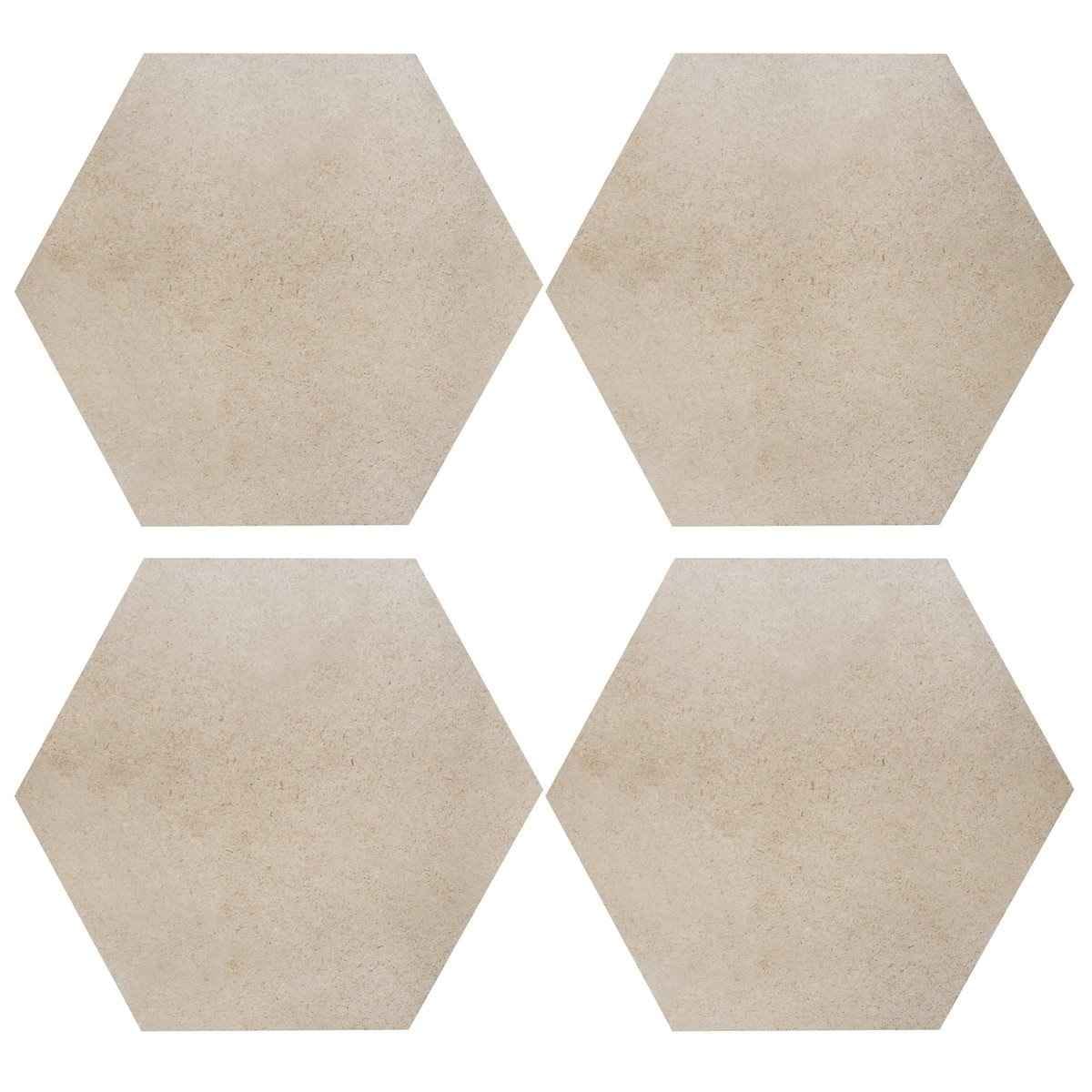 MDF Wooden Plate Hexagon 4 Pics Size 8x8 Inch Thick 4MM MPH800