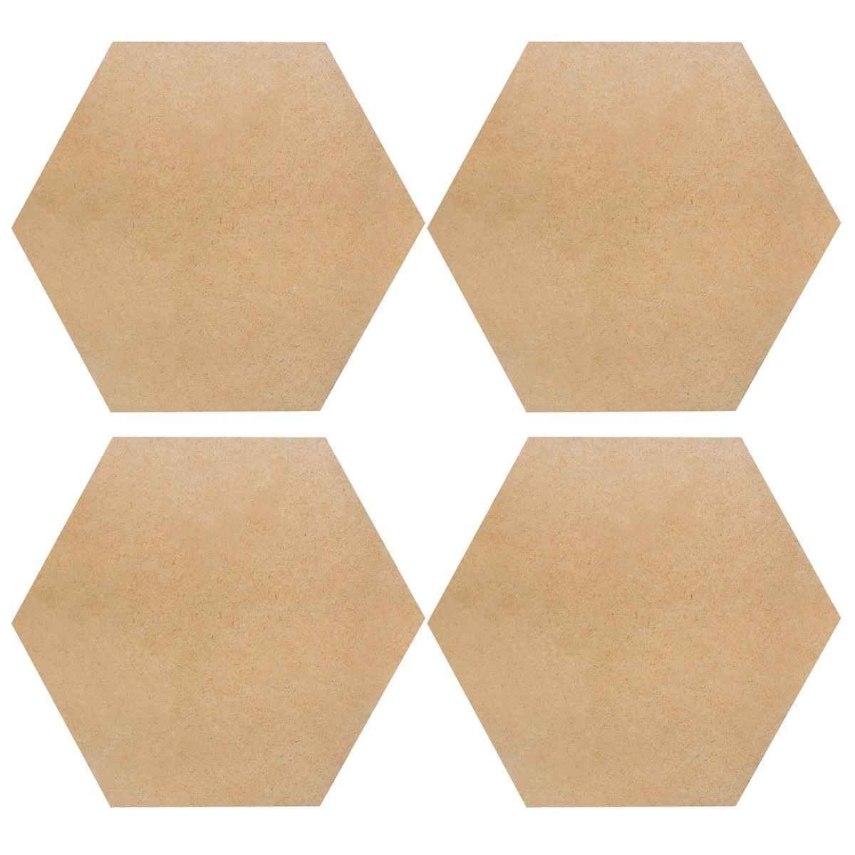 MDF Wooden Plate Octagon 4 Pics Size 8X8 Inch Thick 4MM MPO800