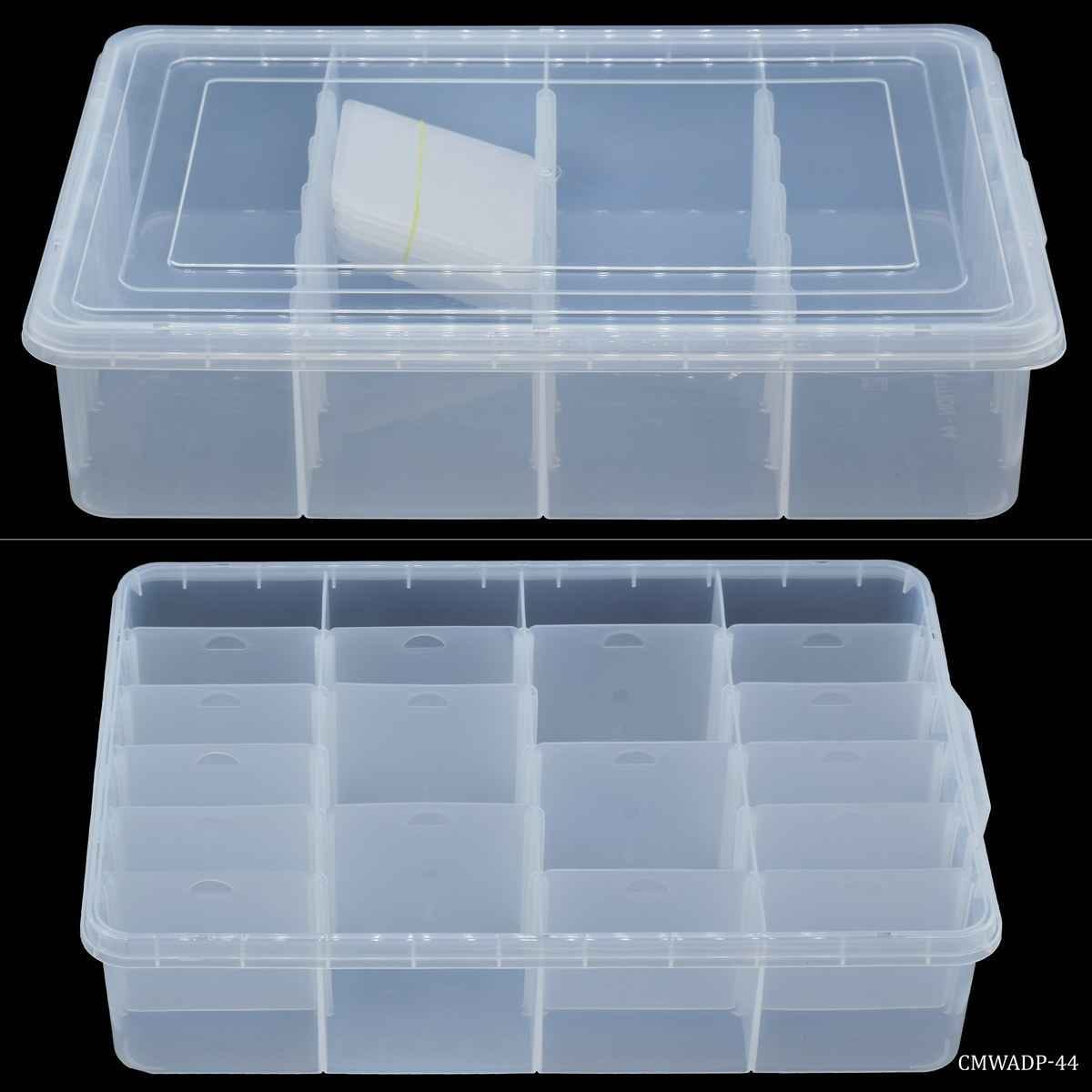 Plastic Storage Container Multipurpose With Adjustable Partitions Box CMWADP-44