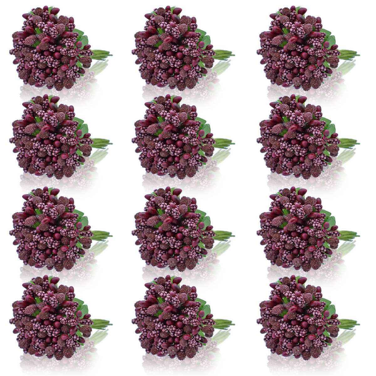 Brown Artificial Flower Polons 144 Pieces AFP144-BN