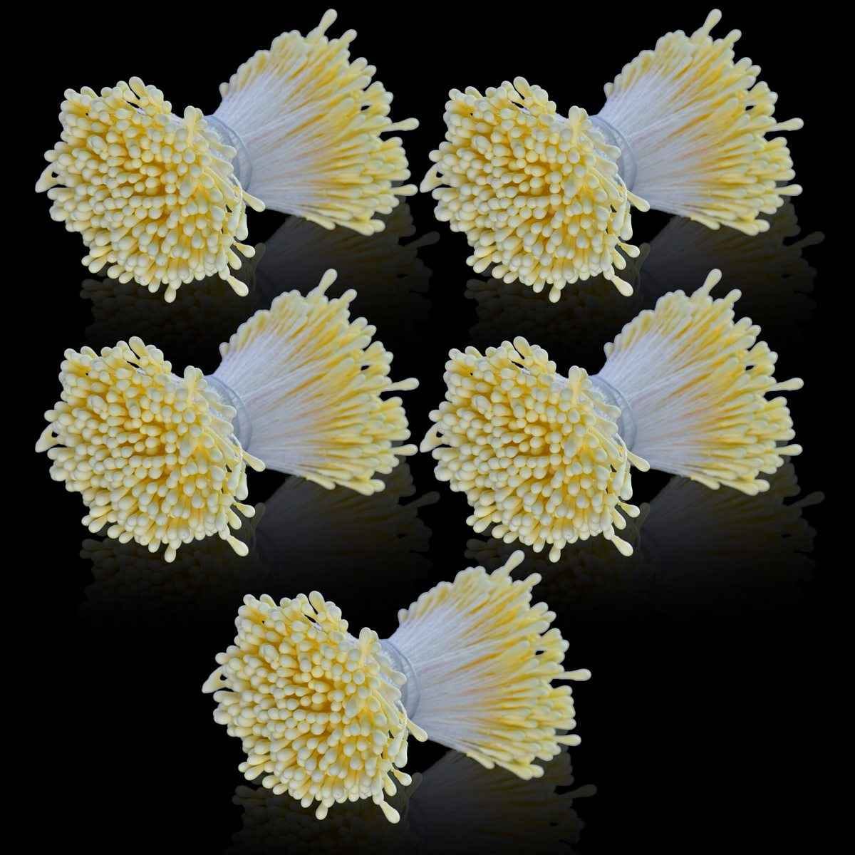 Bold Light Yellow Artificial Flower Polons Pack Of 5 AFP2-LYW