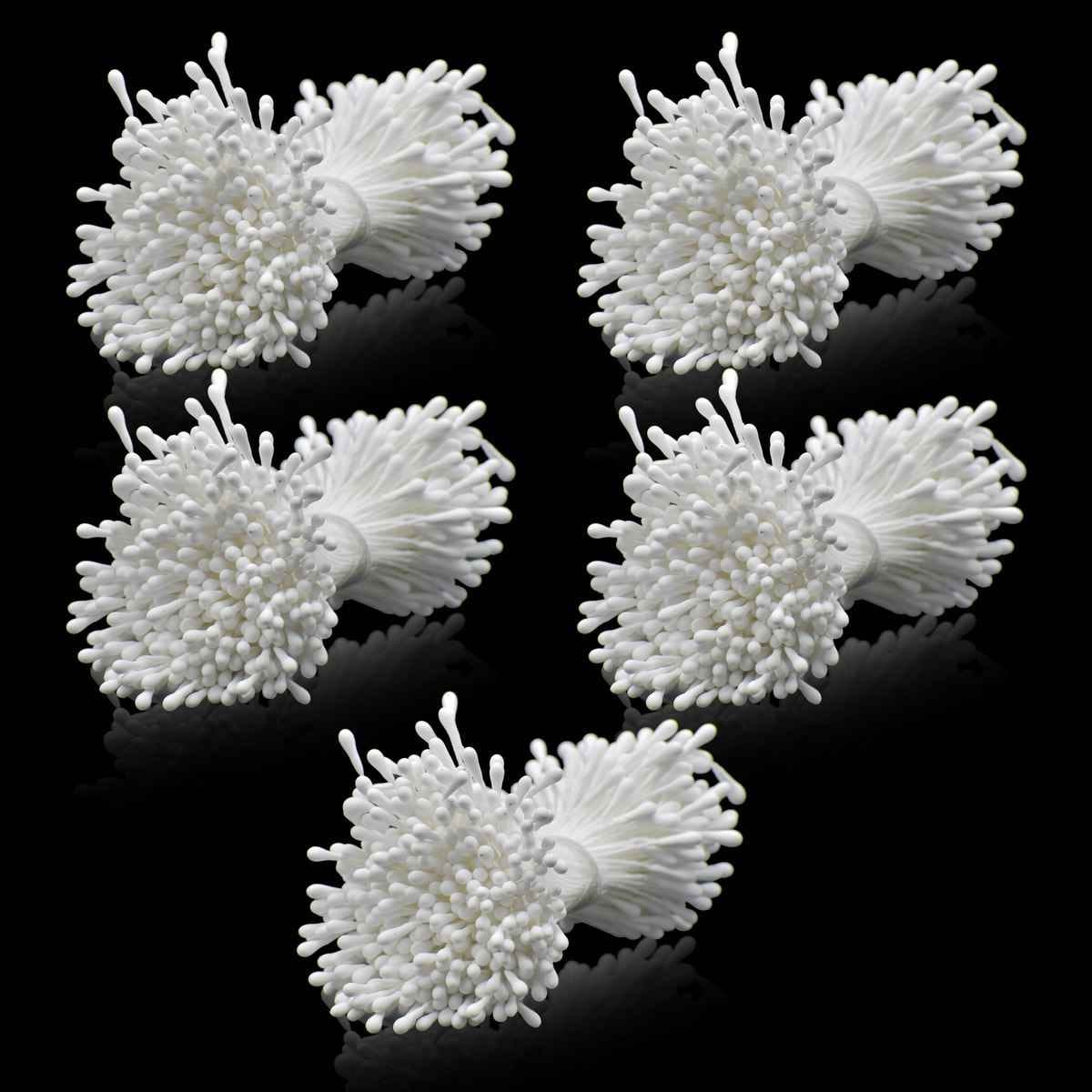 Bold White Artificial Flower Polons Pack Of 5 AFP2-WE