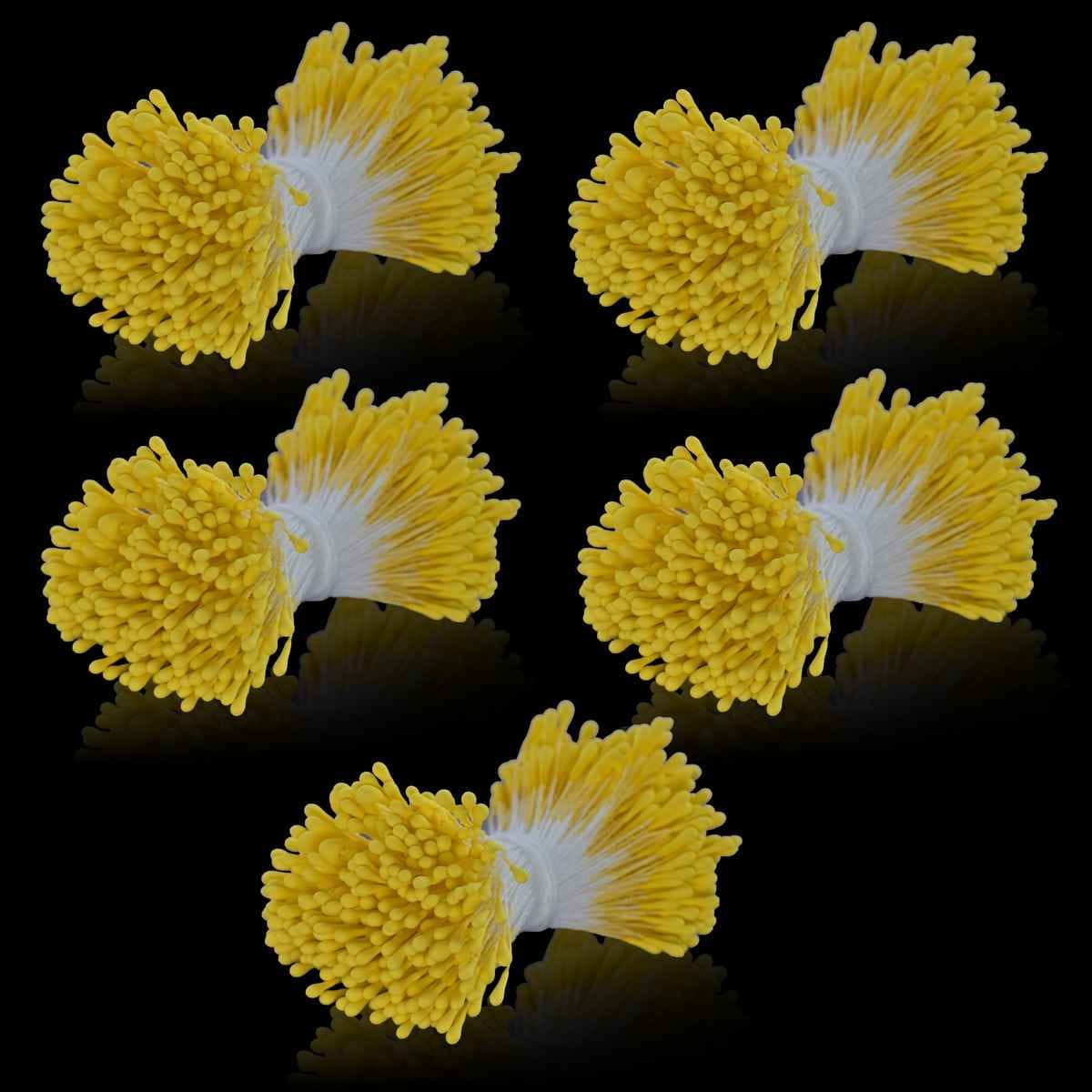 Bold Yellow Artificial Flower Polons Pack Of 5 AFP2-YW