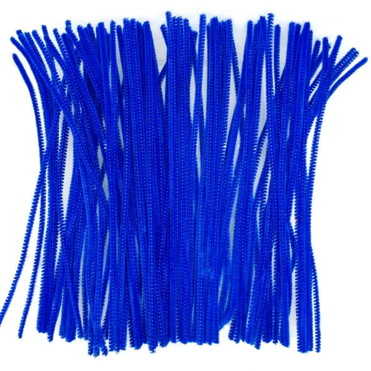 Crafts Decorative Wire 30 CM Pack of 100pcs Pipe Cleaner in Blue FS-MTBL