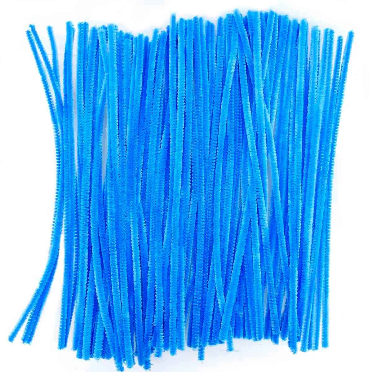 Crafts Decorative Wire 30 CM Pack of 100pcs Pipe Cleaner in Light Blue FS-MTLBL