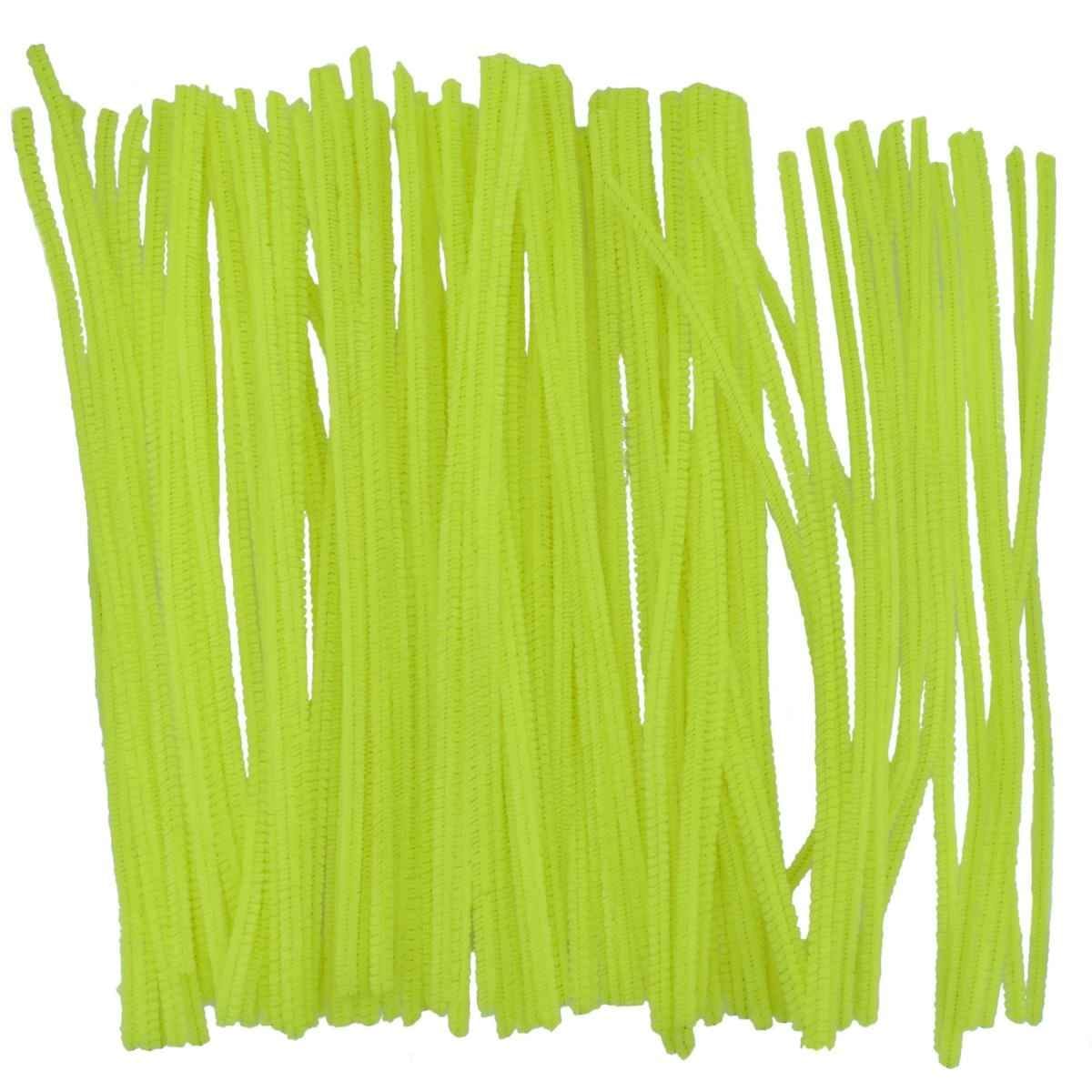 Crafts Decorative Wire 30 CM Pack of 100pcs Pipe Cleaner in Light Yellow FS-MTLYW