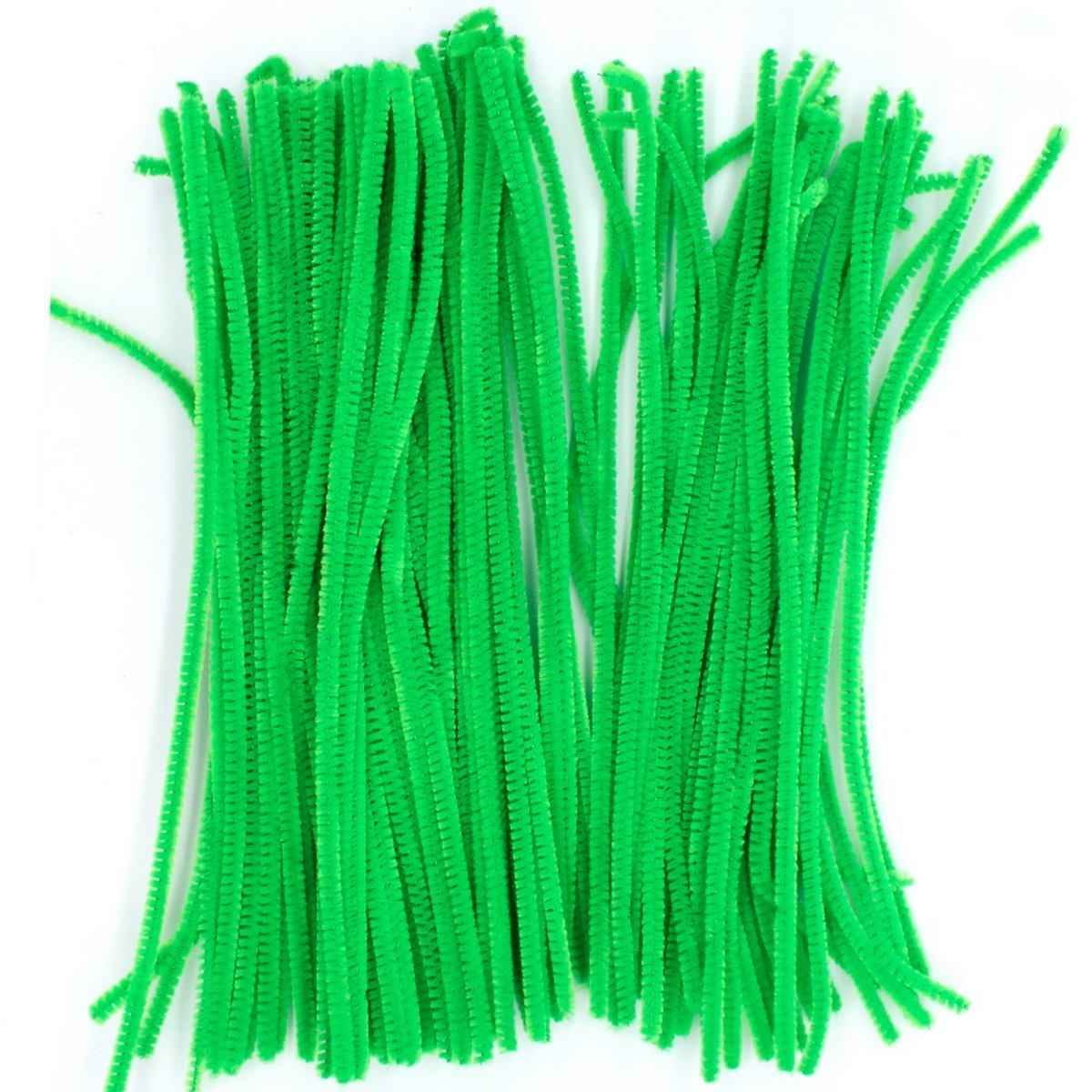 Crafts Decorative Wire 30 CM Pack of 100pcs Pipe Cleaner in Parrot Green FS-MTPGN